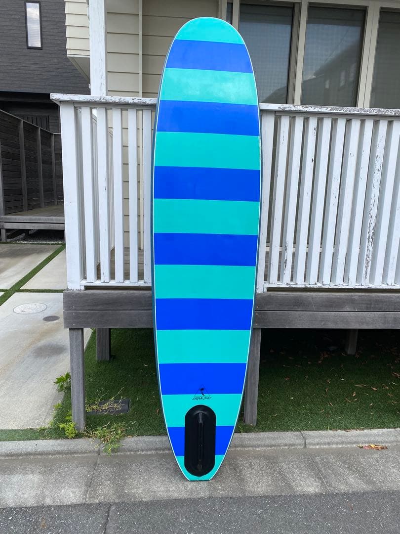 ODYSSEA サーフボード 青/緑ストライプ　手渡し限定