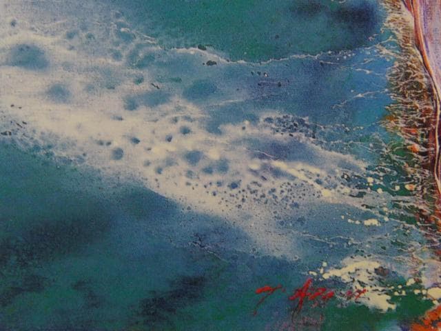 相田幸男、【翔－エトルタ・アヴァル崖】、希少な画集画、新品高級額・額装付