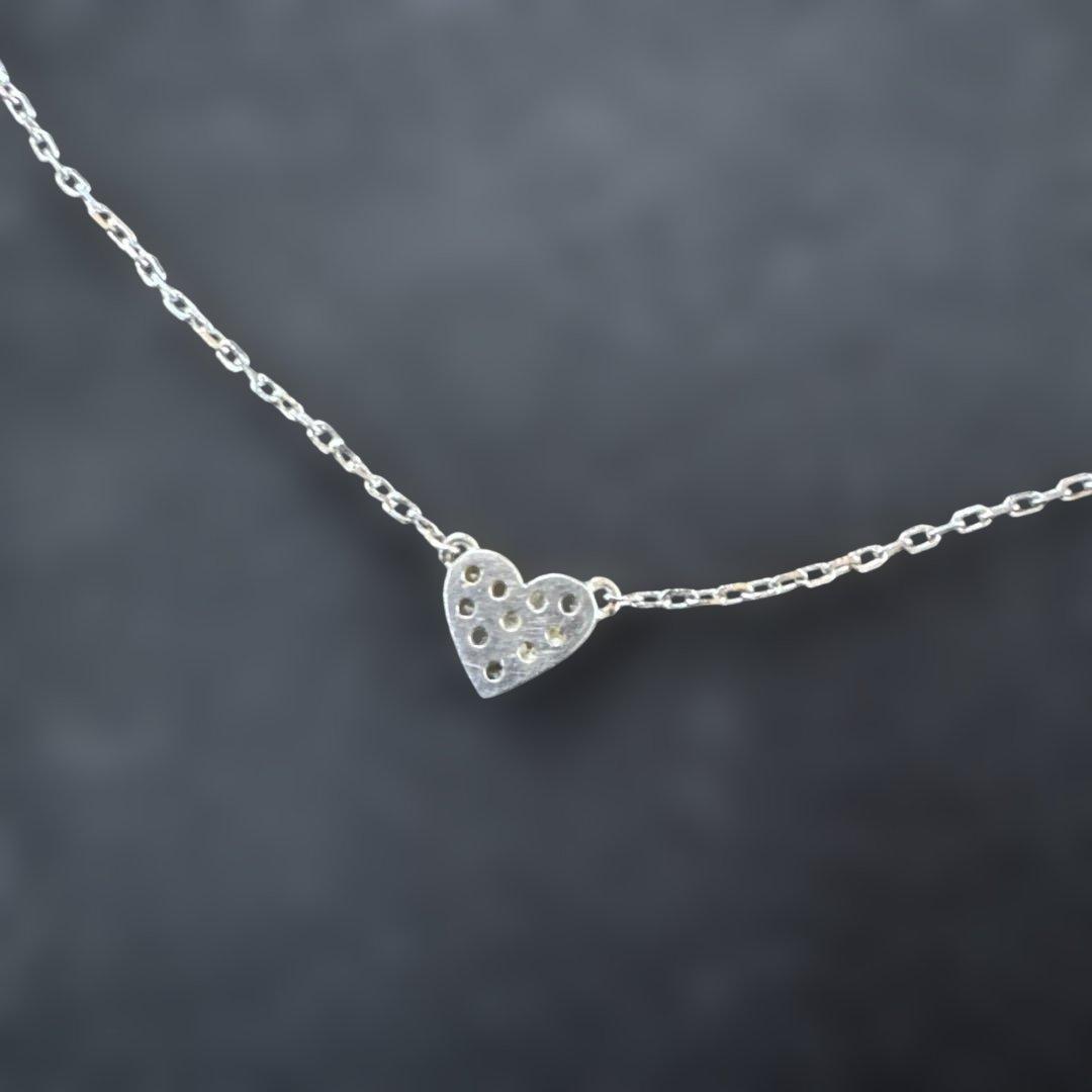 【最終値下げ】AHKAH ハートパヴェ アンクレット ホワイトゴールド アーカー