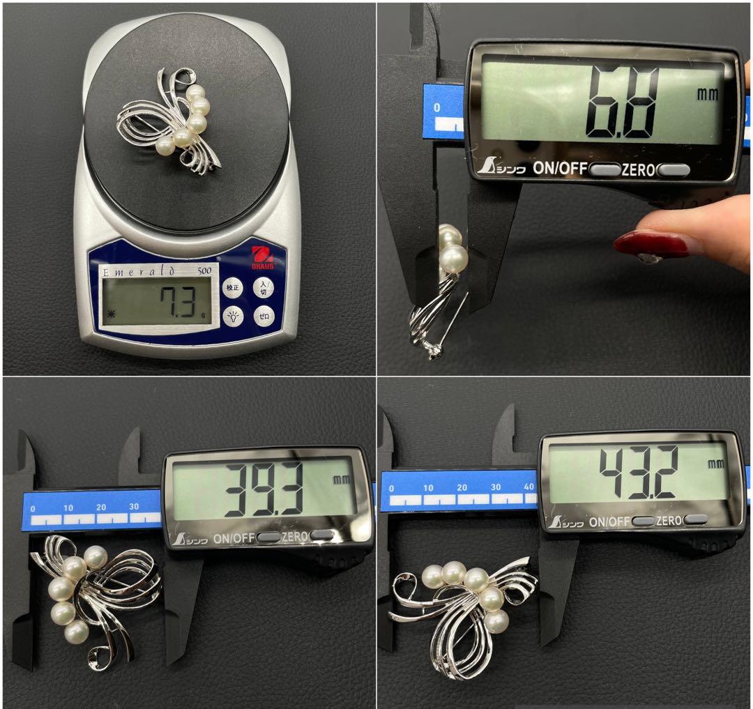 【買取店】美品 MIKIMOTO ブローチ 本真珠 銀製 Silver