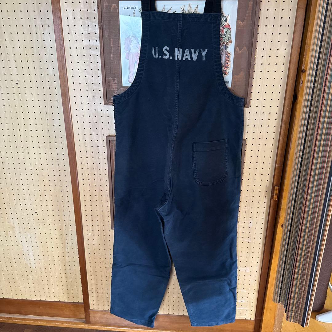 フェローズ FHERROW’S NAVYデッキオーバーオール　デッキパンツ　黒