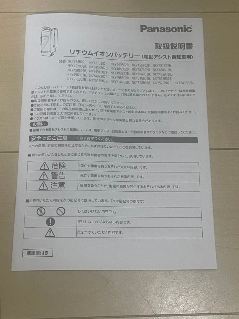 NKY513B02Bリチウムイオンバッテリー 8.9Ah