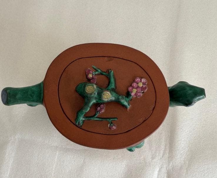 「宜興紫砂 榮卿」在銘 朱泥 急須