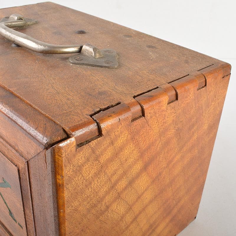 中国　竹嵌　骨牌　背竹牌　麻雀牌　唐木箱付　D　8706