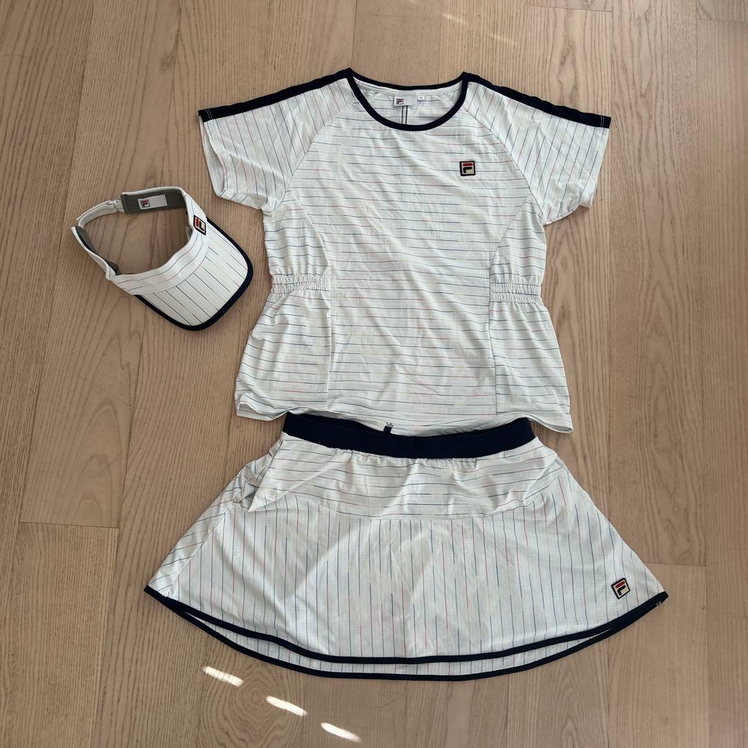 FILA XL ストライプ ホワイトゲーム3点セット
