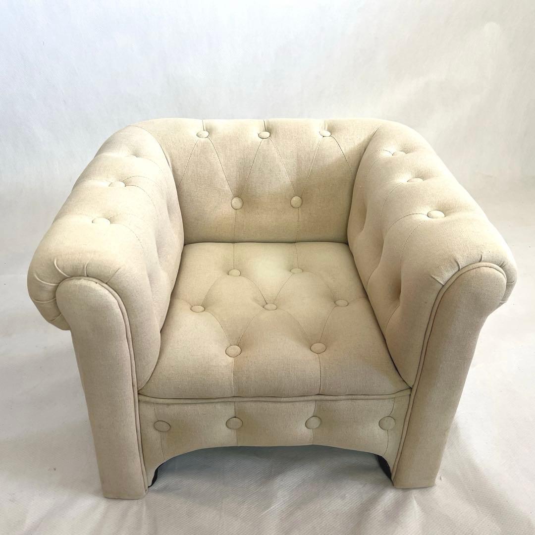 ZARA  KIDS ミニサイズソファ・リネン・アイボリー・ザラホーム