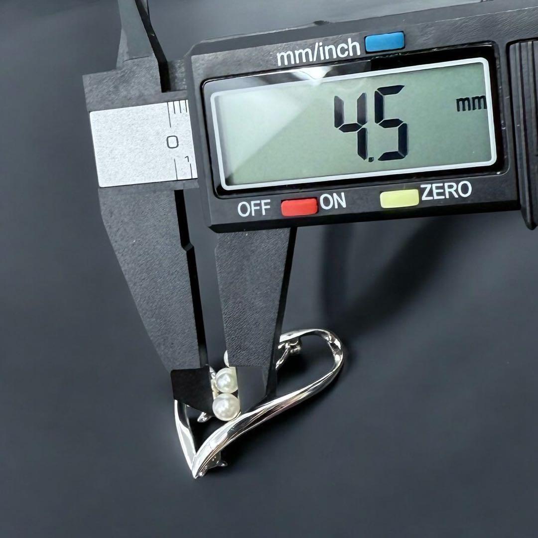 【未使用保管品】ミキモト　アコヤ　本真珠　ブローチ　コサージュ　シルバー