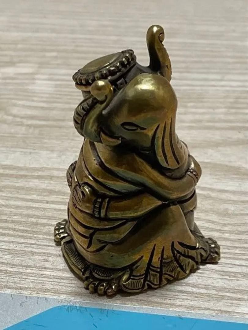 《 チベット密教　新品　1点物 》 オリジナル　真鍮製　ガネーシャ　聖天　秘仏