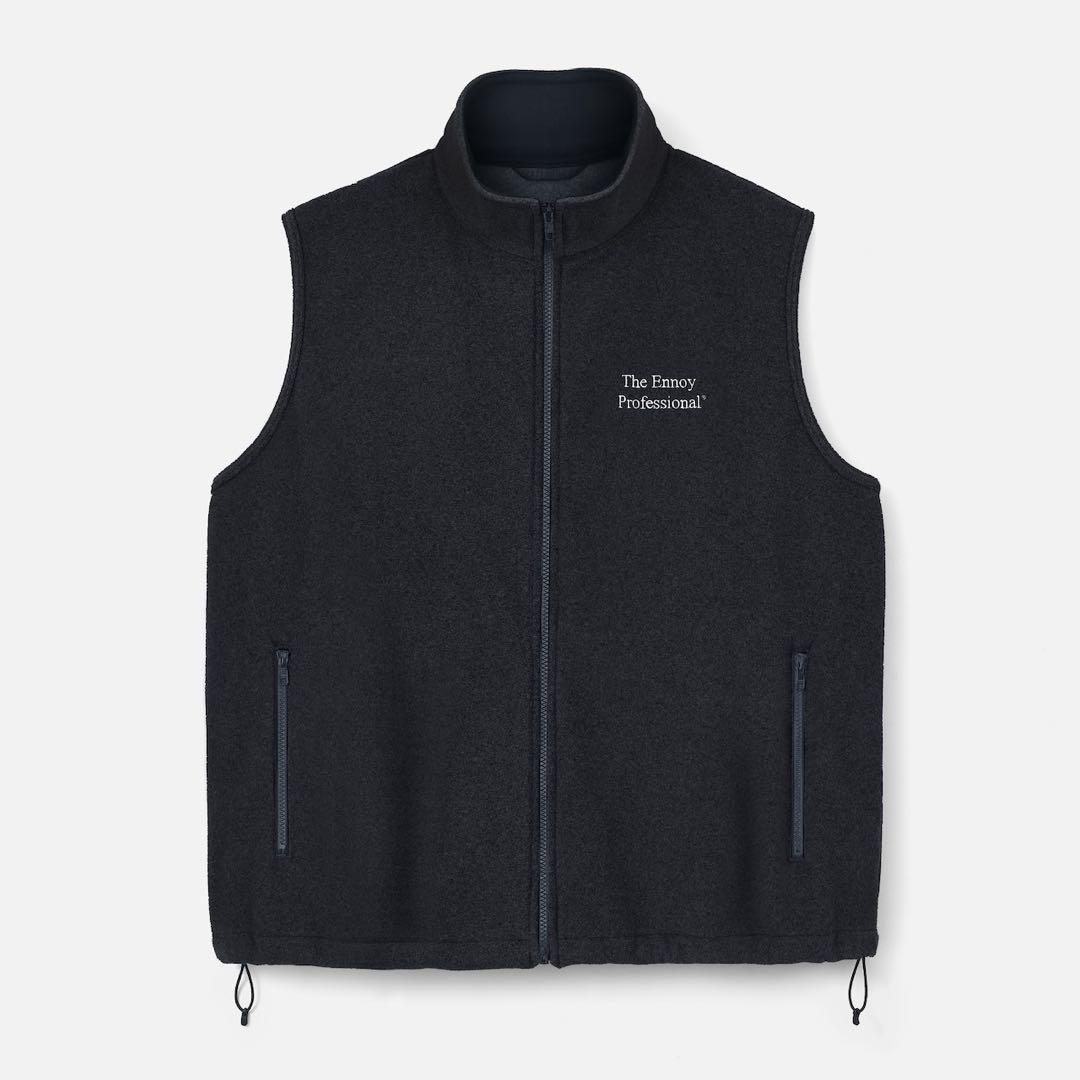 トップス ennoy PROFESSIONAL FLEECE VEST BLACK
