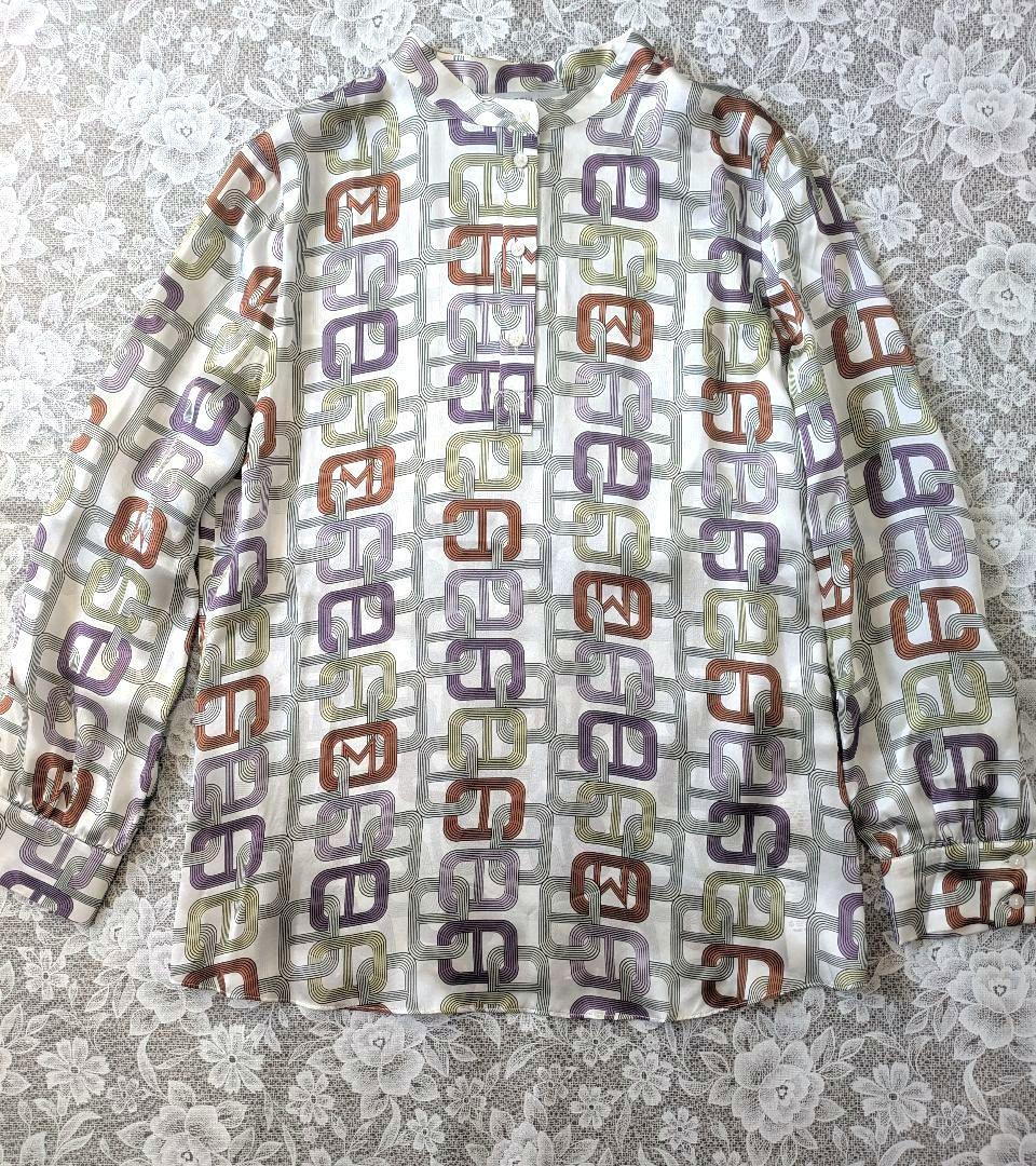 ［専用ページ]新品 MARELLA(マレーラ) 幾何学模様 シルク 長袖ブラウス