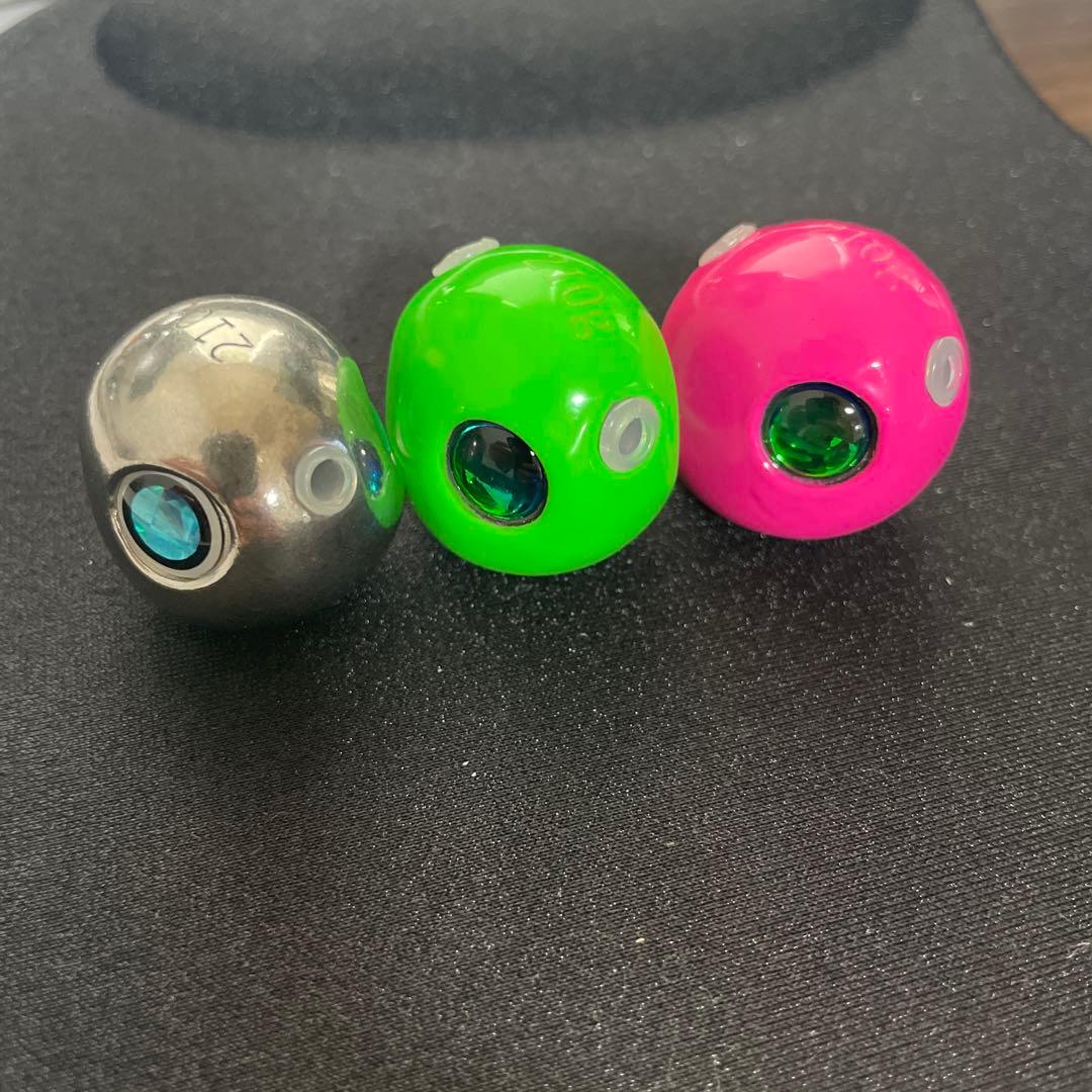 210g 3個　タイラバ　タングステン　釣り　ピンク　シルバー　グリーン