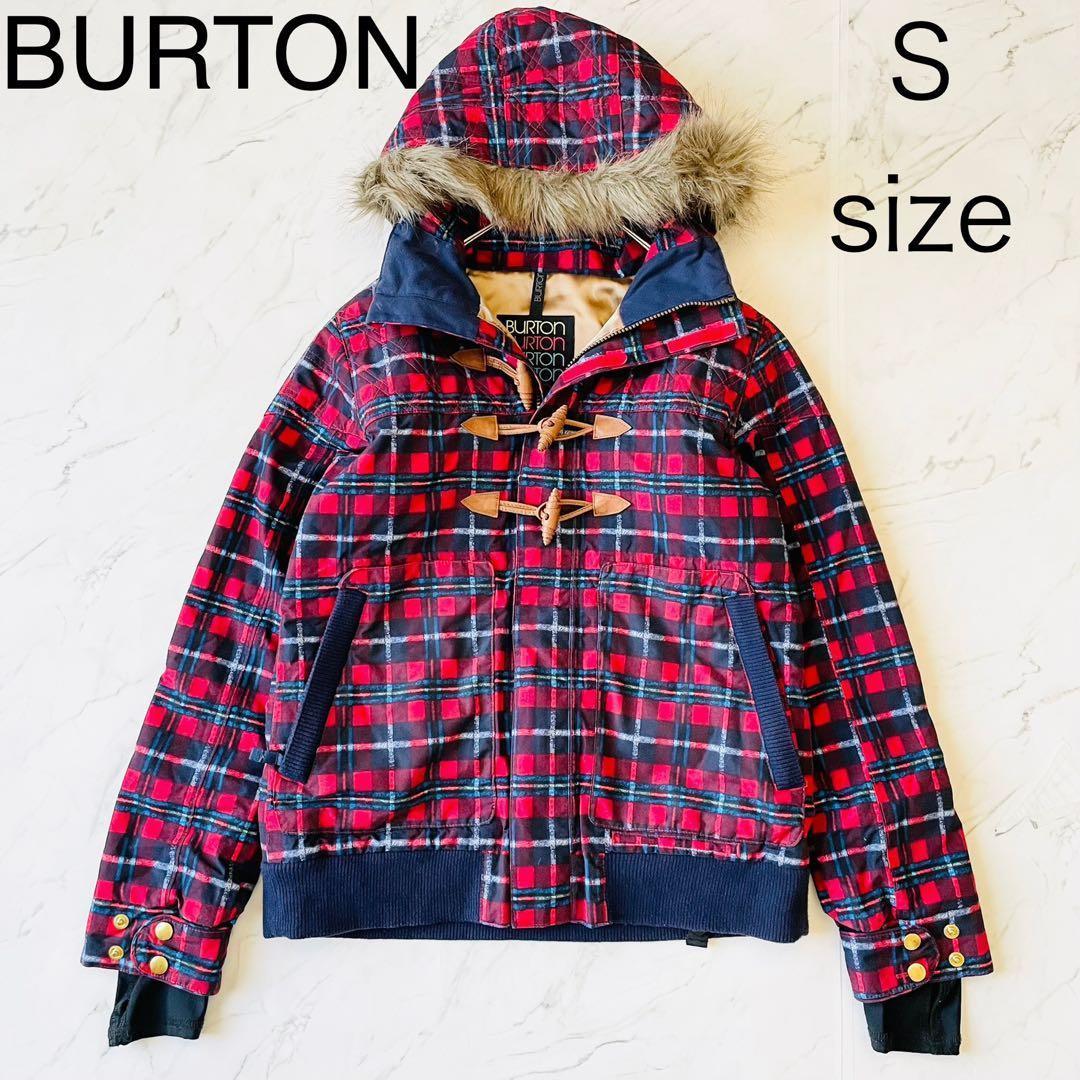 4340 バートン スノボウェア ジャケット チェック柄 ポーチ付き ダッフル風