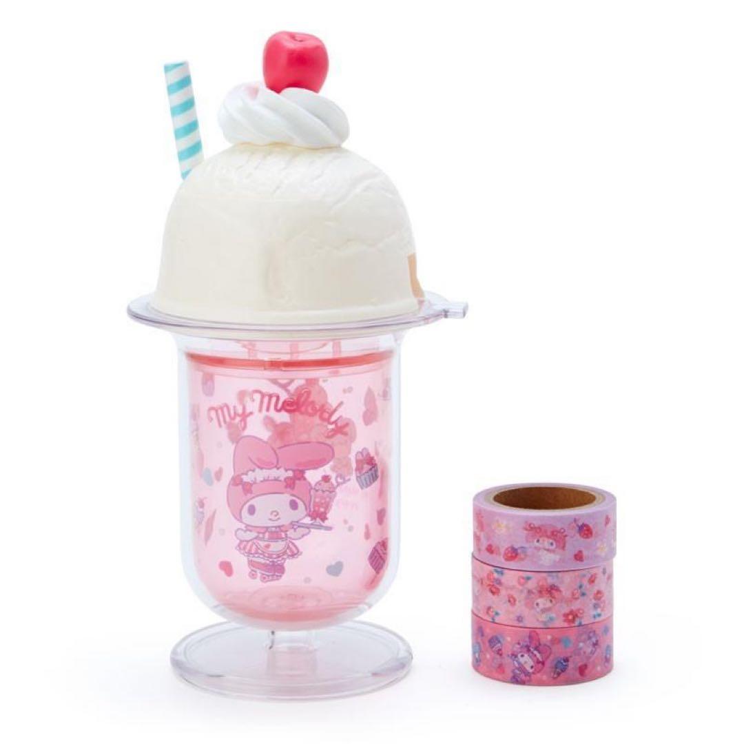 マイメロディ マスキングテープ テープカッター クリームソーダ フロート風 喫茶