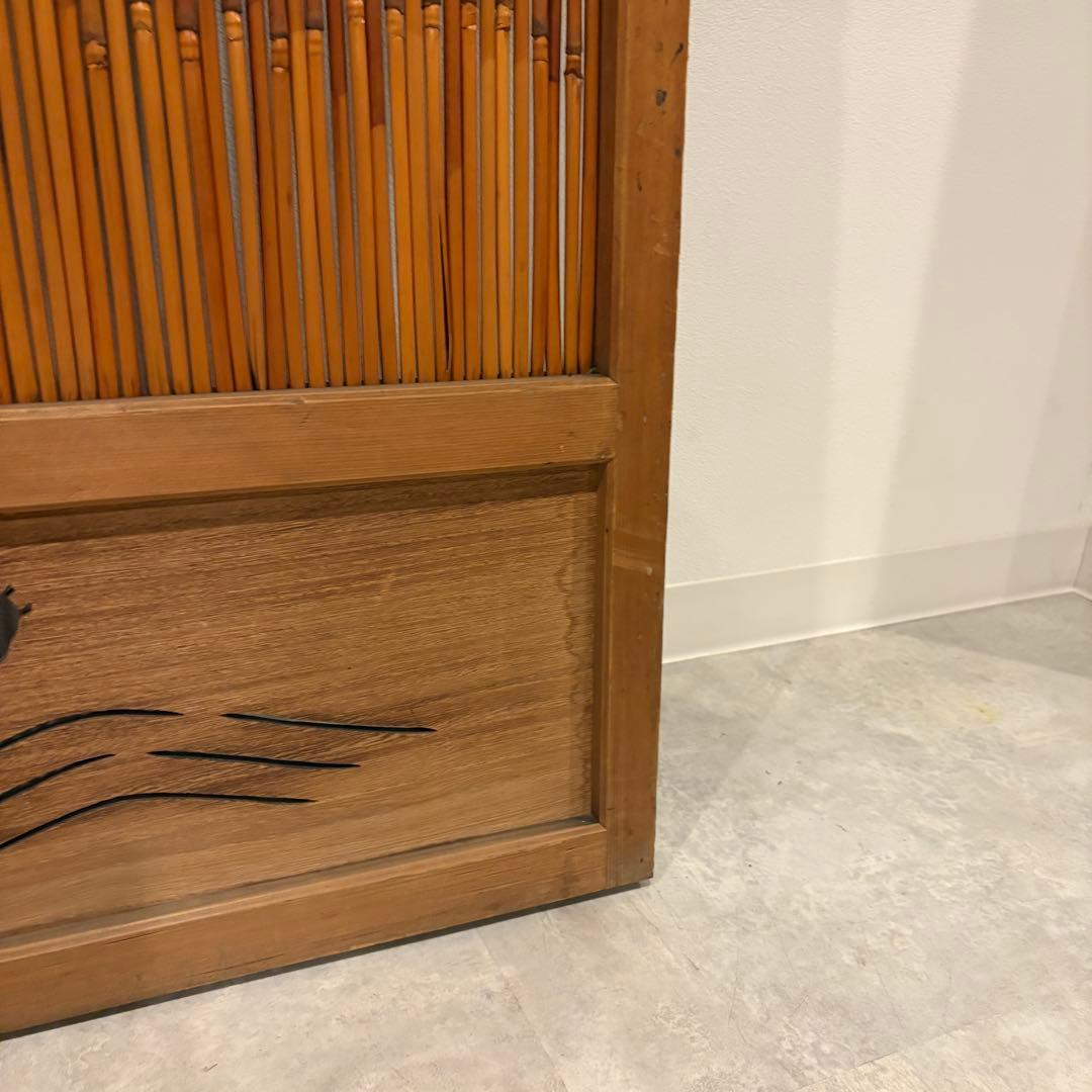 古い建具 1枚 簾戸 すど 葦戸よしど 夏障子 御簾戸 2/4