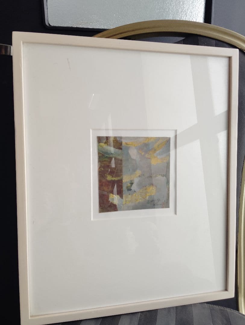 抽象画 サイン入り 小型