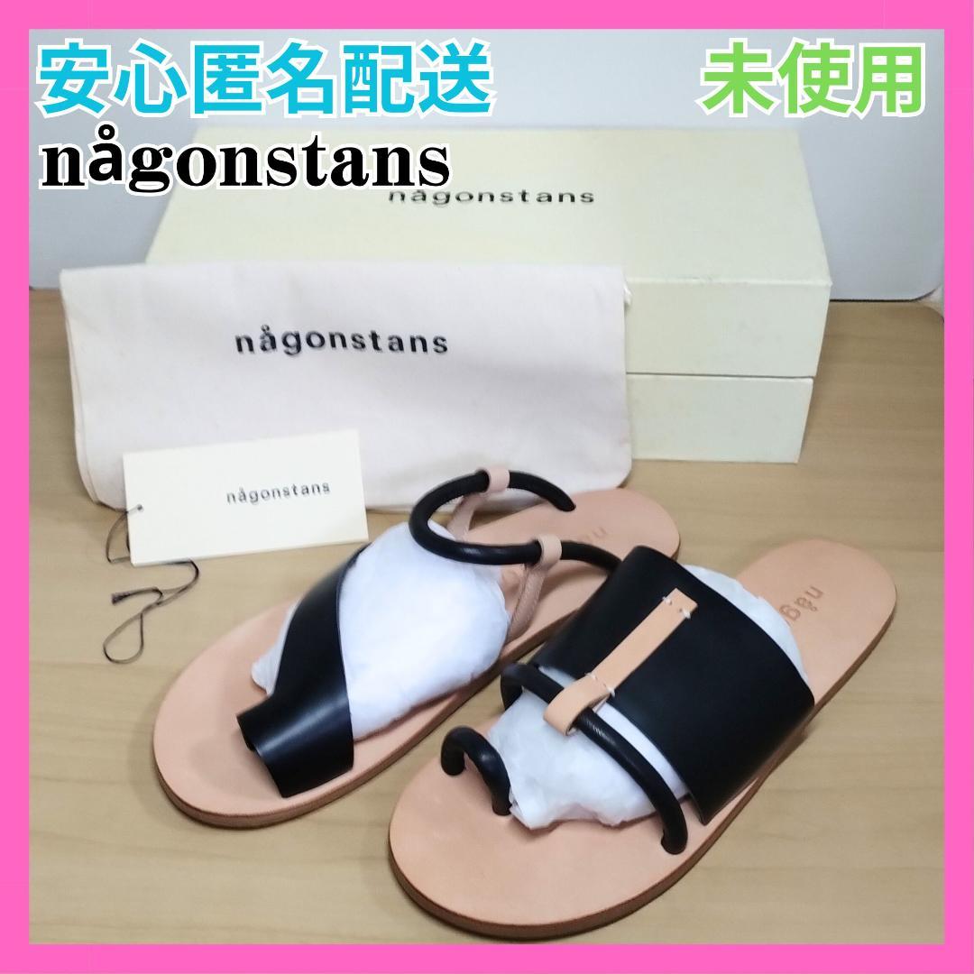 någonstans サンダル アシンメトリー 38 ブラック ナゴンスタンス