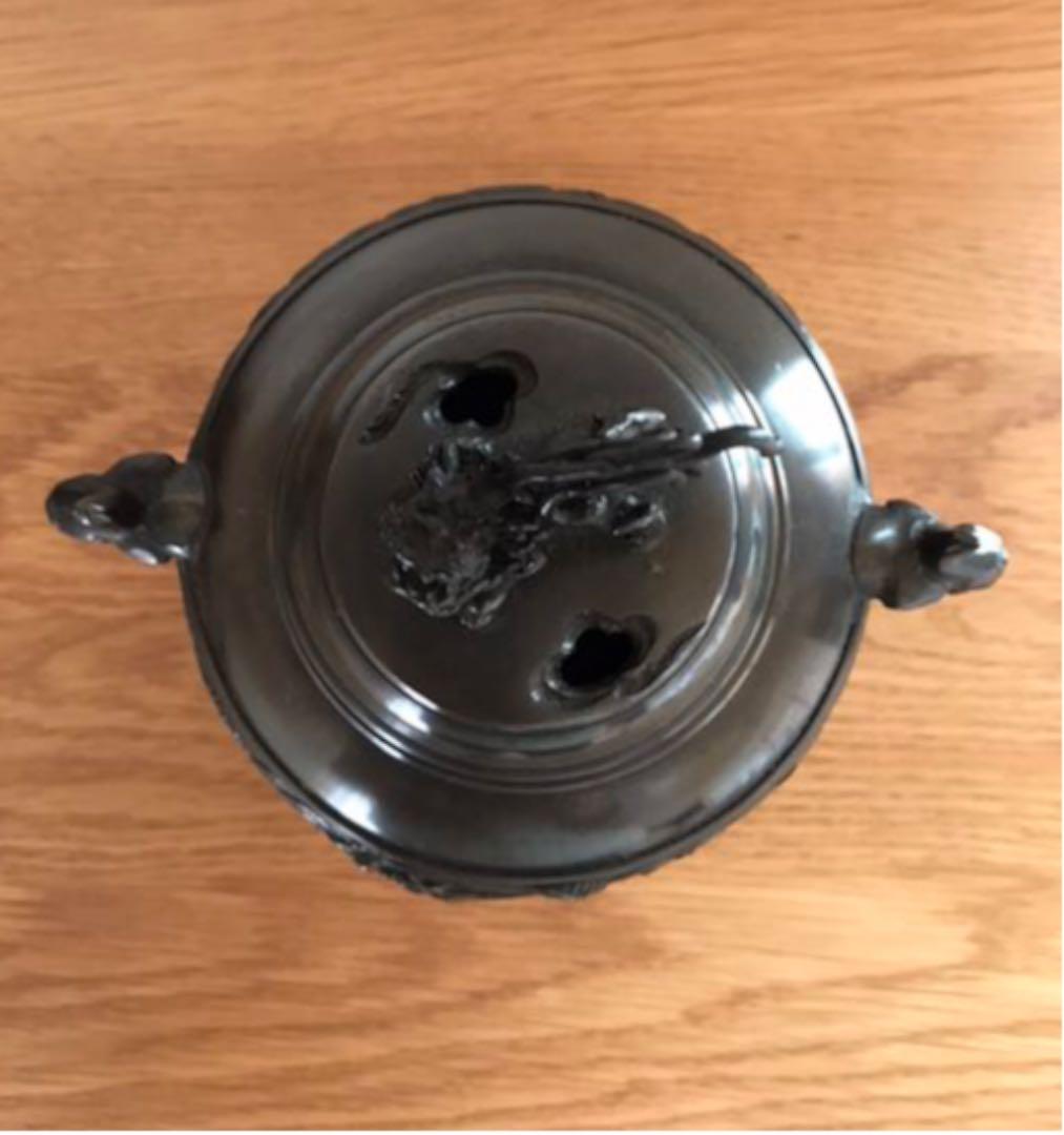 青銅製香炉　岩秀作　竜丸