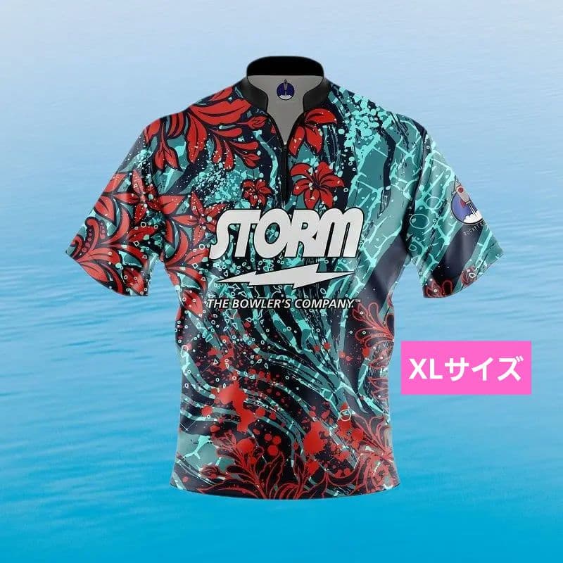 ✨新品✨ボウリングウェア　日本サイズXL　ストーム　ブルー　sea bloom
