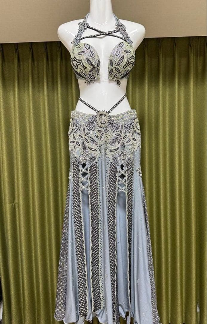 ベリーダンス衣装 グレー エジプト製