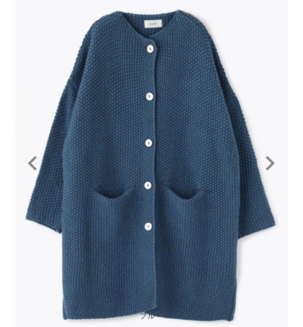 ソソット　鹿の子編み　ニットコート　美品　ナチュラン