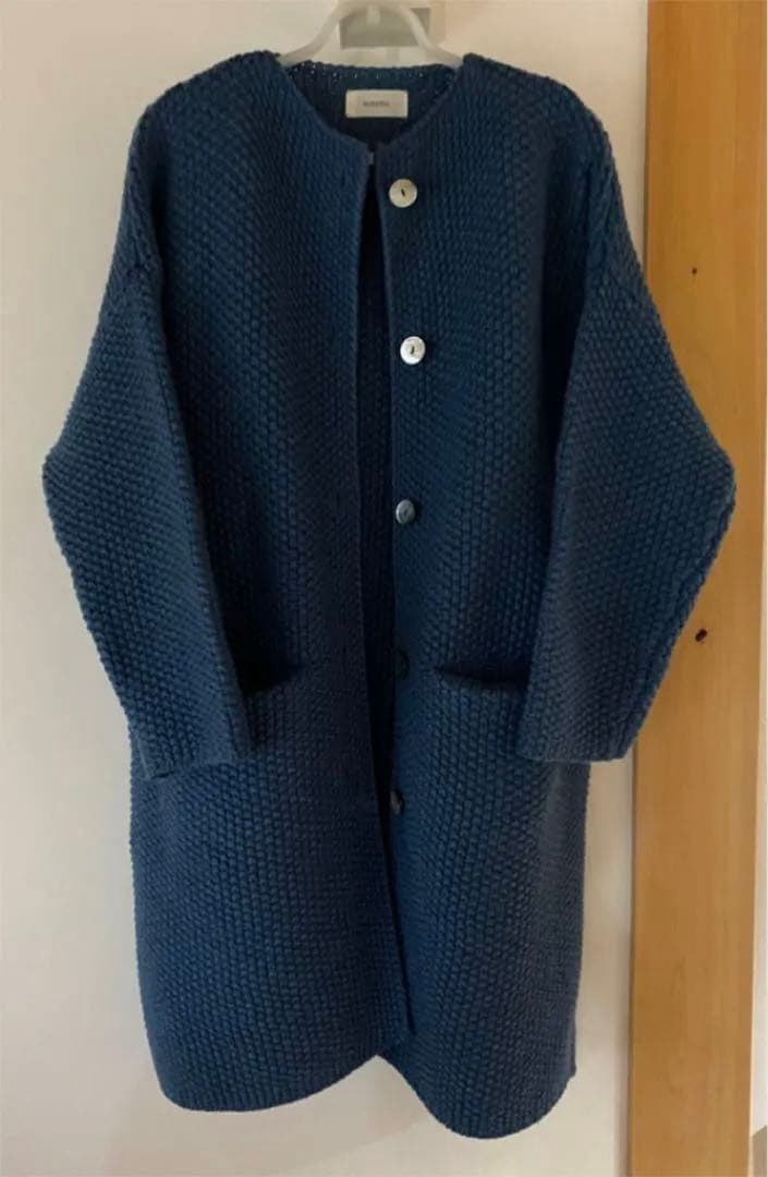 ソソット　鹿の子編み　ニットコート　美品　ナチュラン