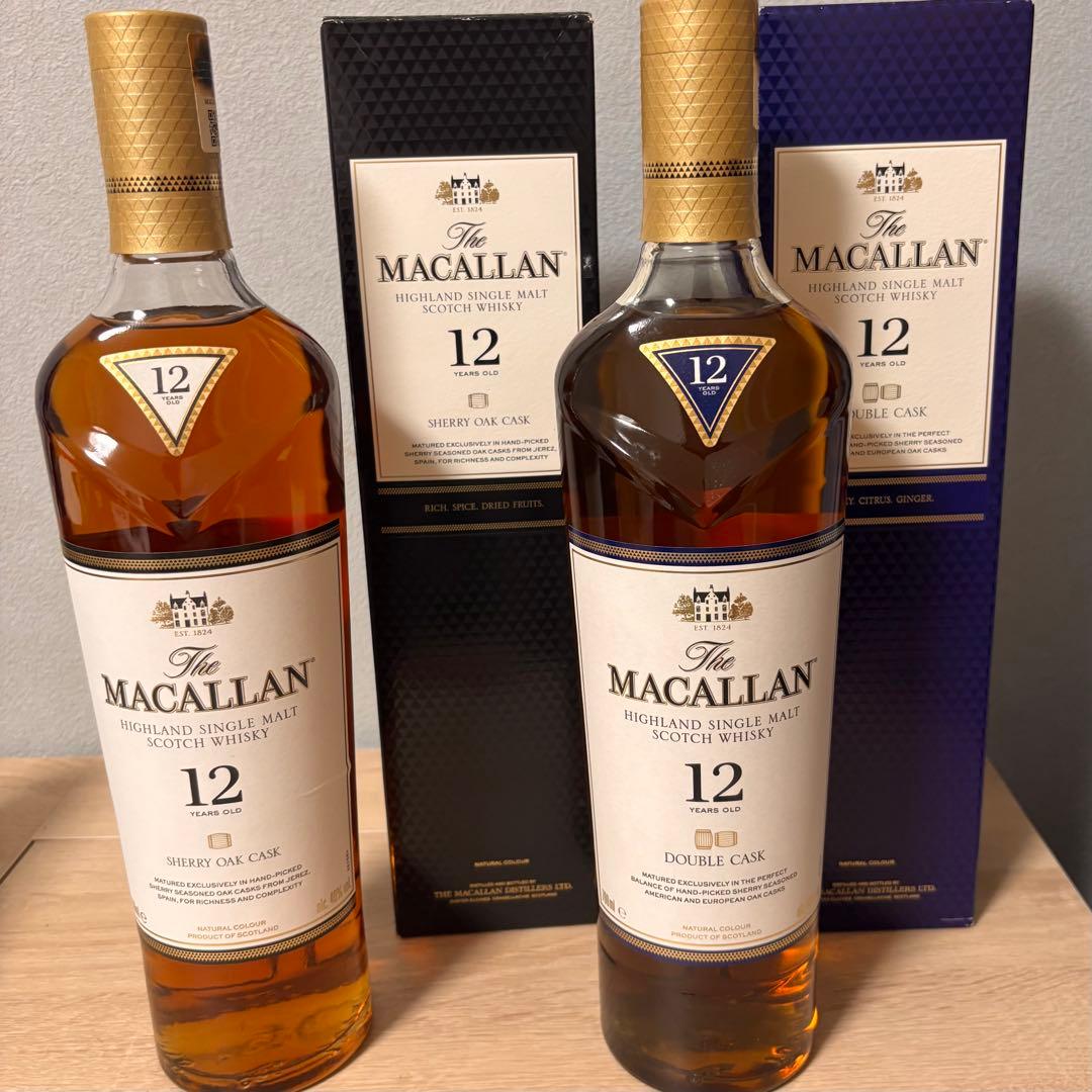 The Macallan 12年 シェリーオーク & ダブルカスク 2本セット