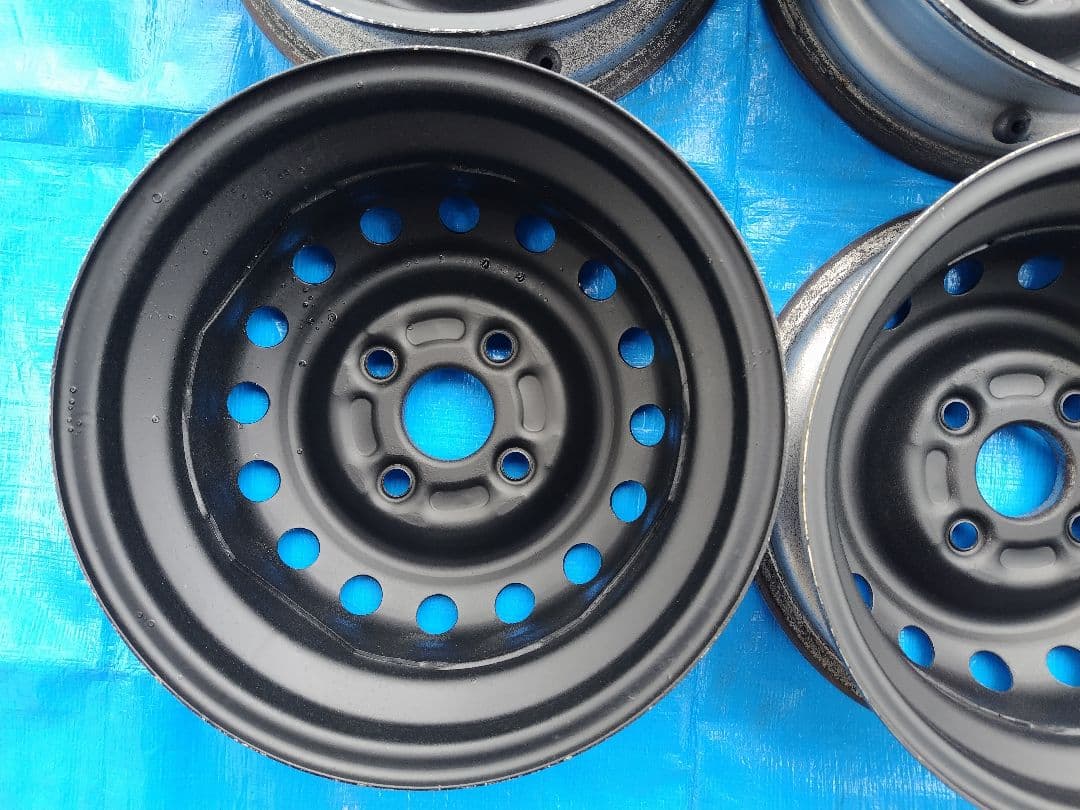 145/80R12・LT【2/2】軽トラ用スタッドレス・鉄ホイール付、２本分割