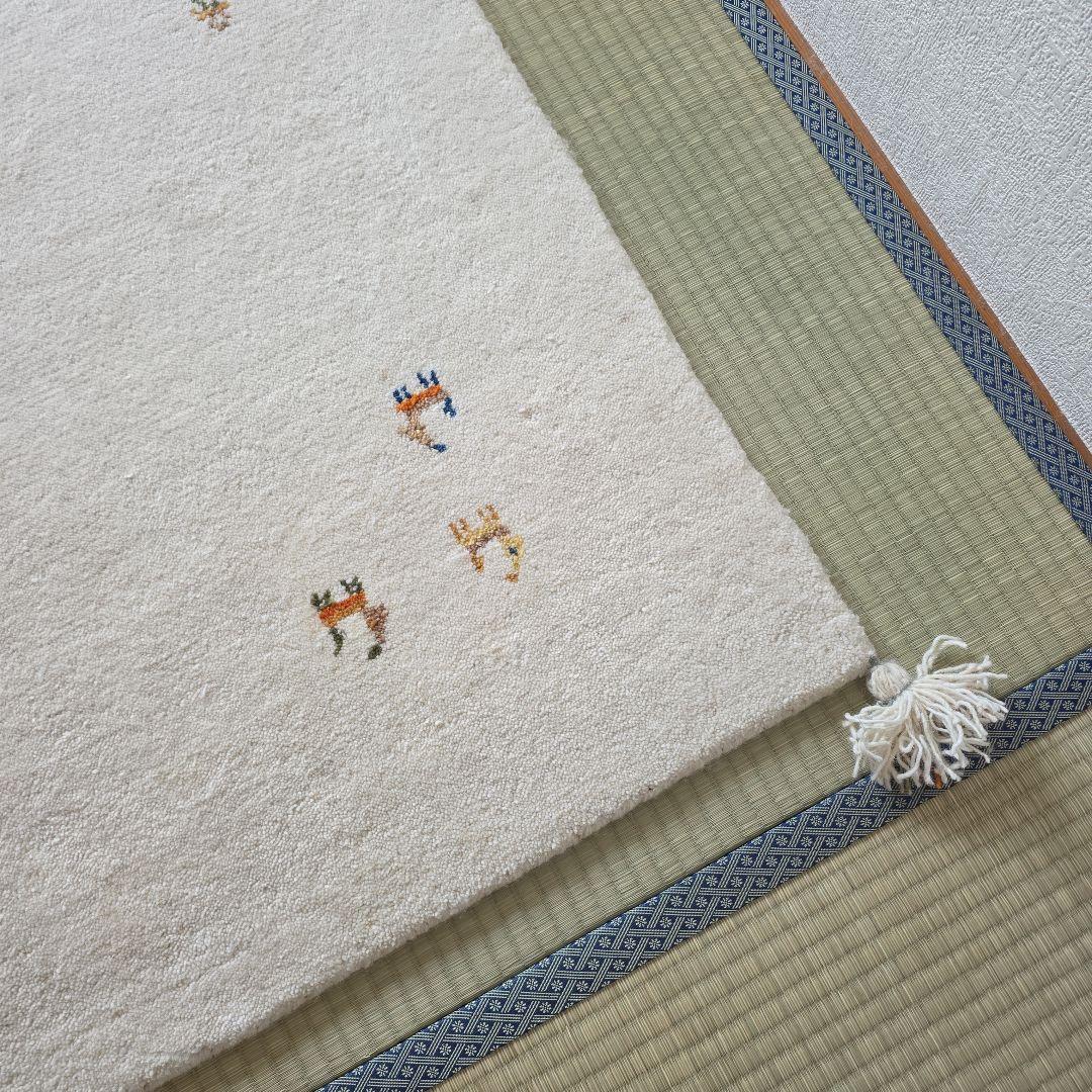 m*n様 グラムスタイル ギャッベ ラグ 絨毯 2畳 190x190cm アイボ