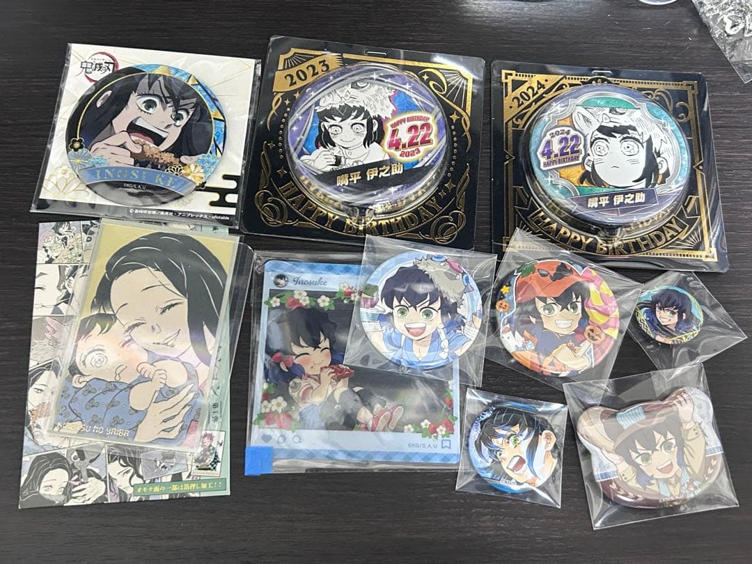 鬼滅の刃 伊之助　誕生日　缶バッジセット　10点