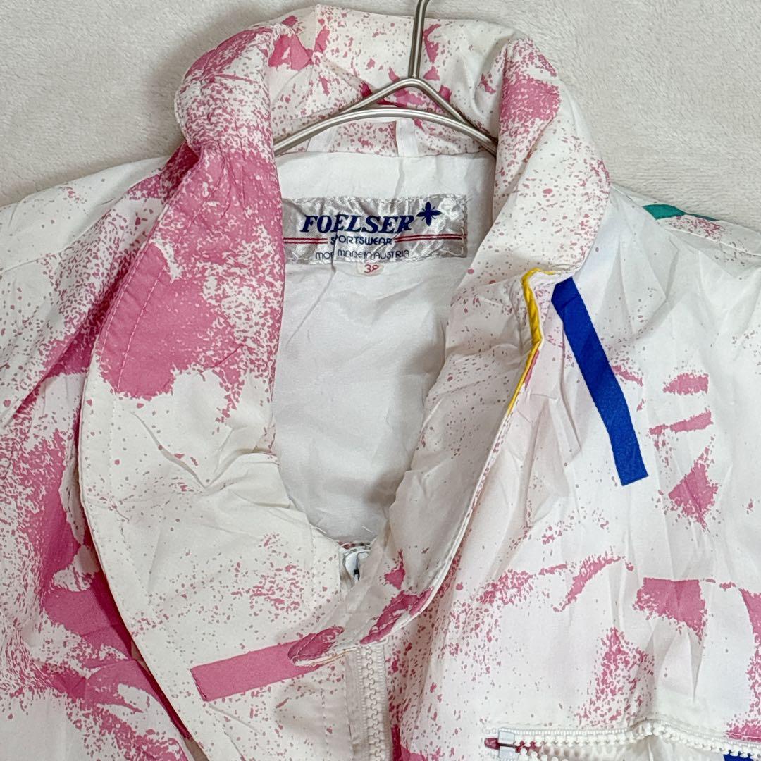 ✨一点限り✨【38】スキーウェア 女性用 オーバーオール ホワイト/ピンク