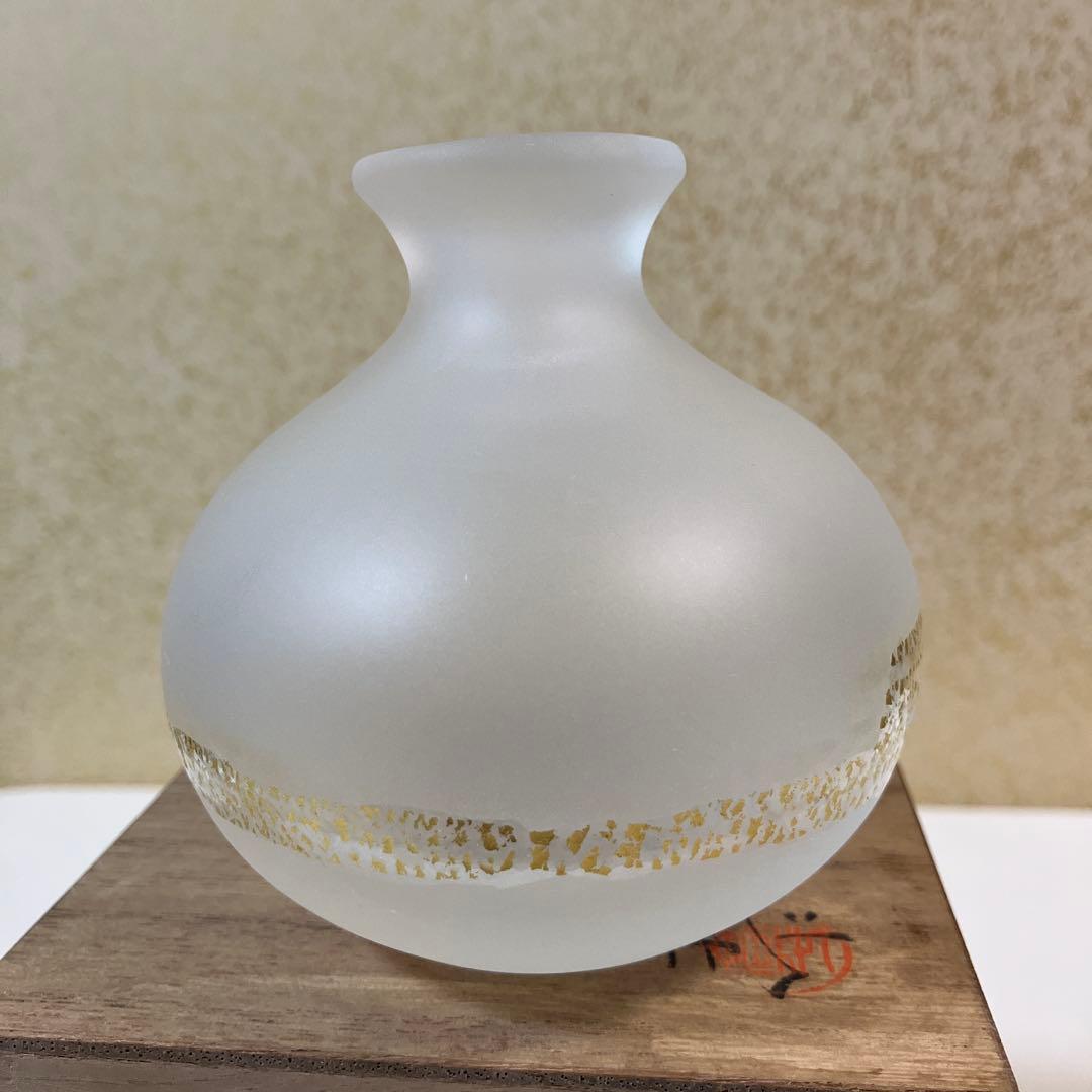 藤田喬平 手吹金彩徳利 共箱