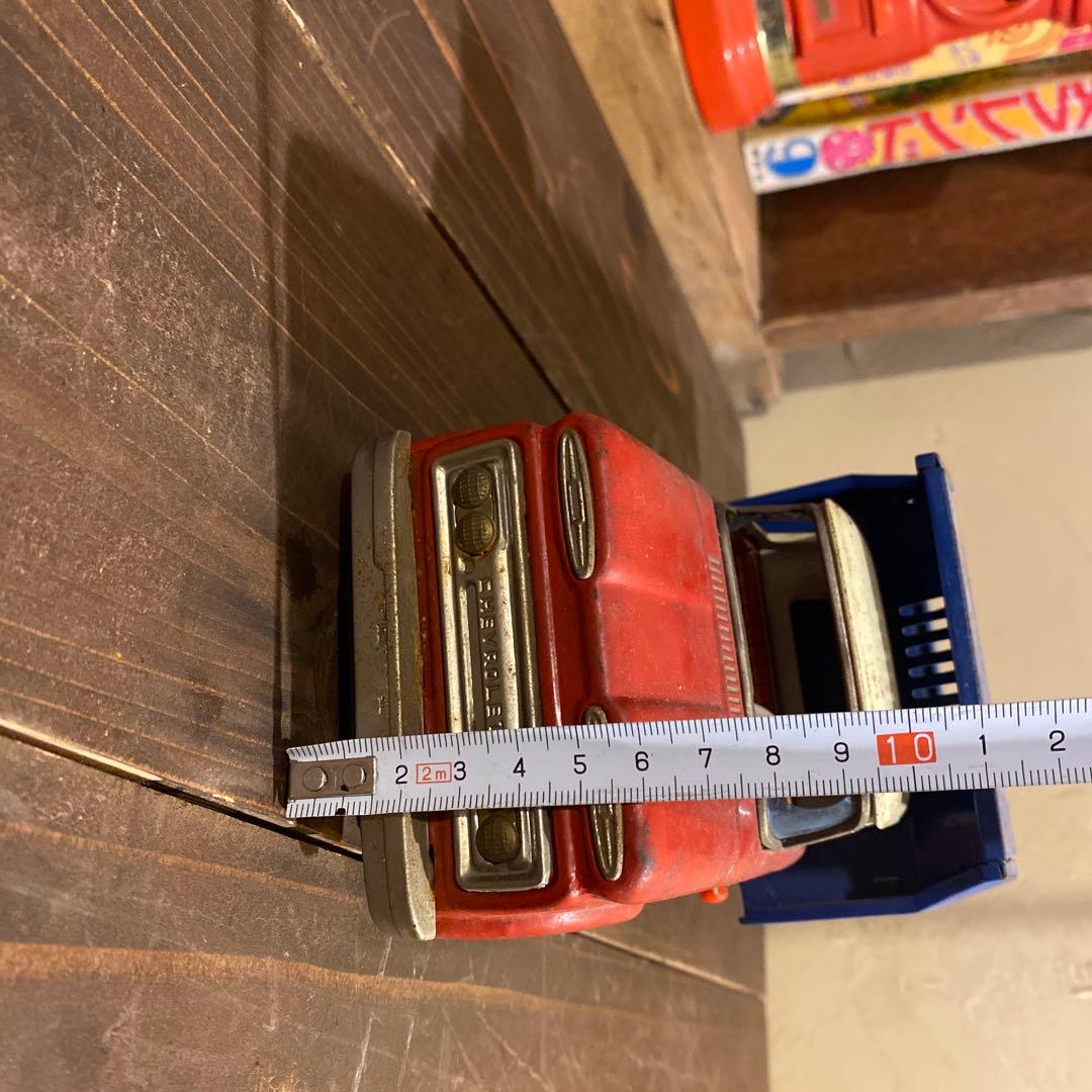 アサヒ玩具　シボレー　ヘビーダンプトラックのブリキおもちゃ