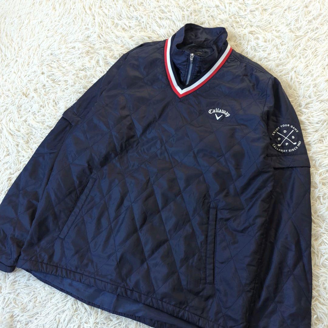 キャロウェイ 4WAY 中綿ジャケット ゴルフウェア ネイビー XL