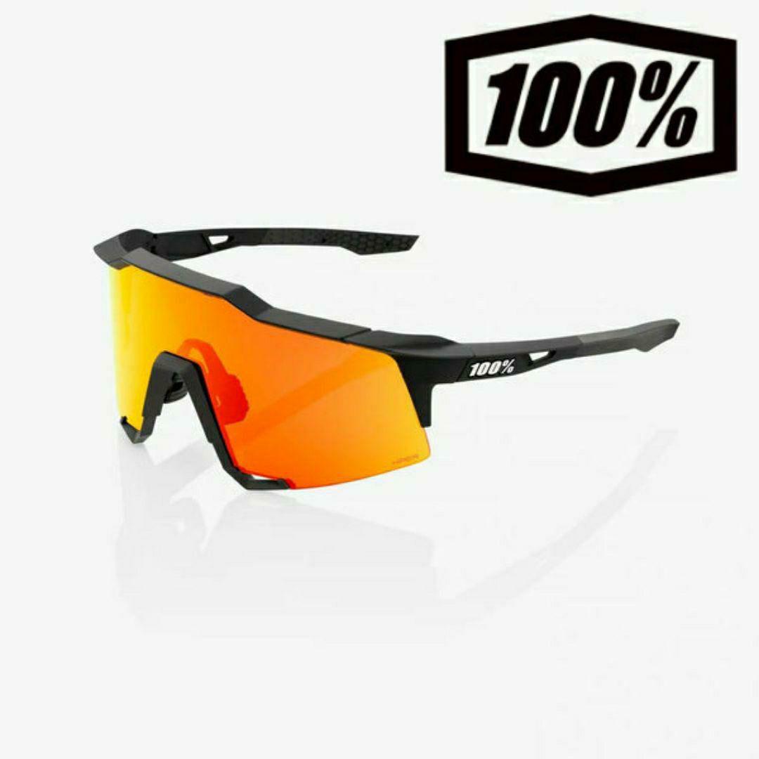 100% SPEEDCRAFT ブラック レッド ワンハンドレッド サングラス