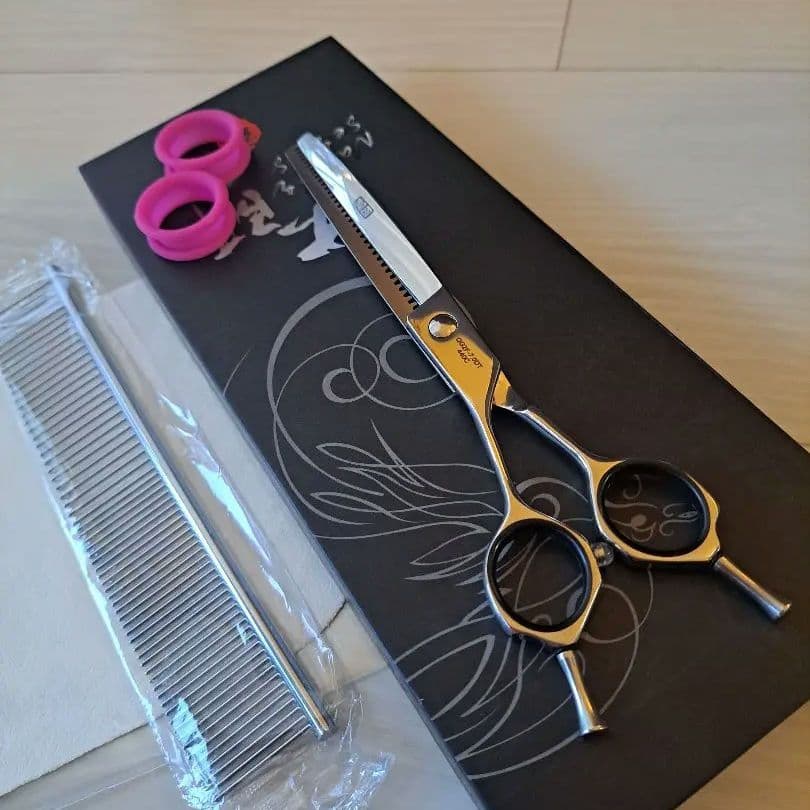 新品★フェニーチェ左利き用 カーブセニングシザー★50%★7in