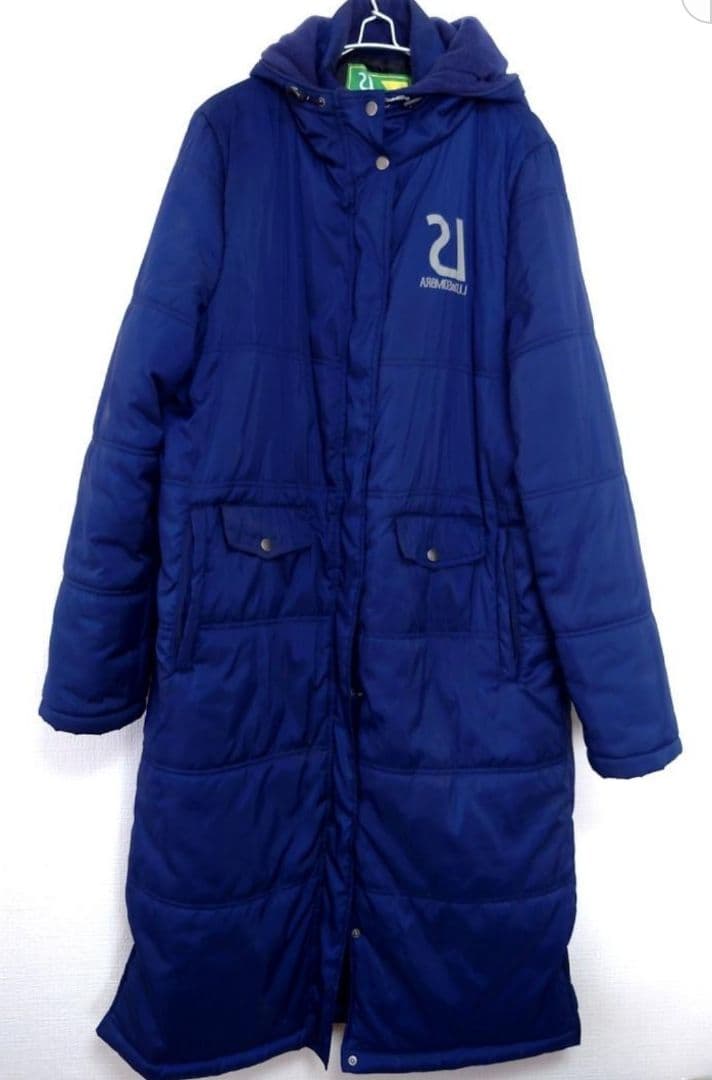 m*i様 美品　ルースイソンブラ　ネイビー フード付き ベンチコート　L