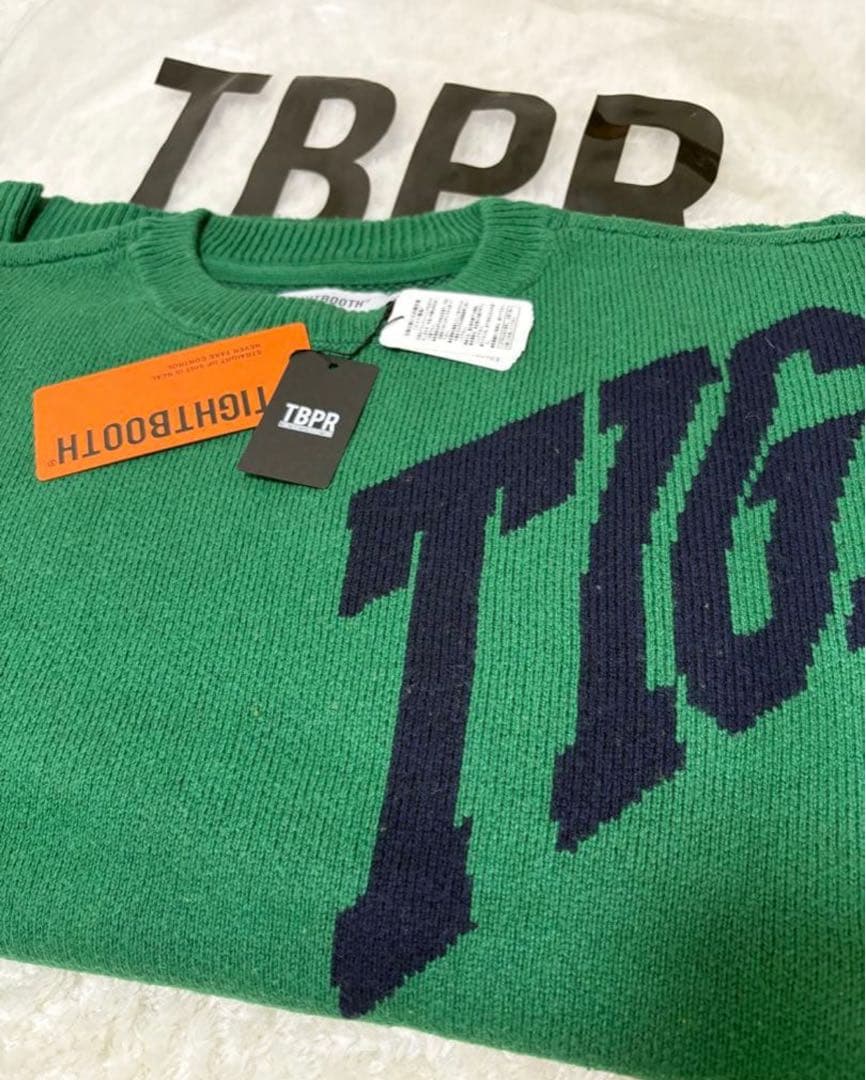 TBPR ⭐️ACID LOGO KNIT SWEATER グリーン　XLサイズ