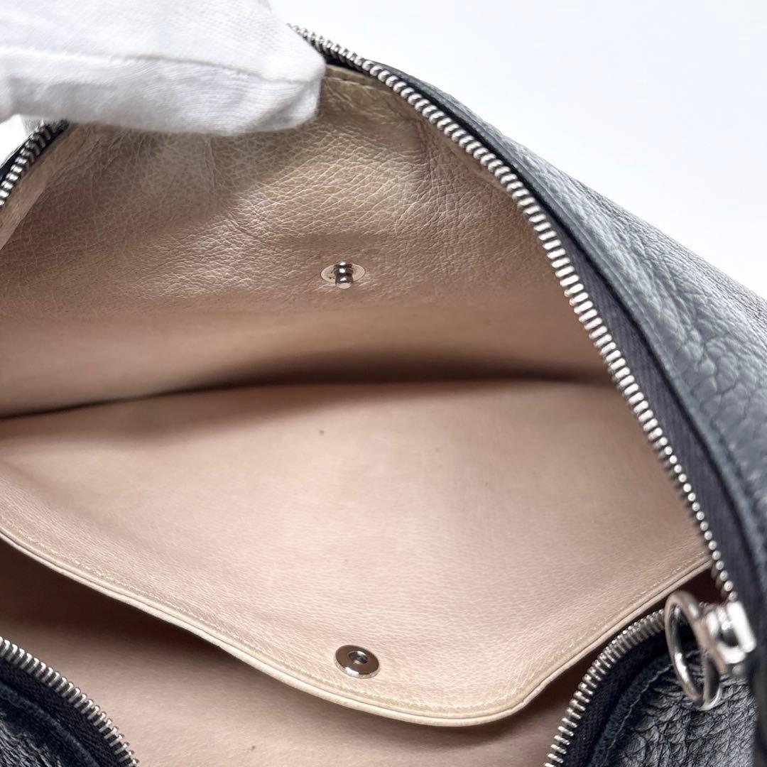 美品✨Aeta ハンドバッグ ROUND ONE SHOULDER M ブラック