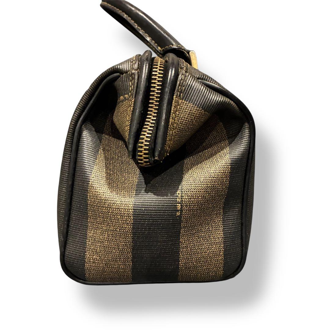 バッグ fendi pequin pattern mini boston bag