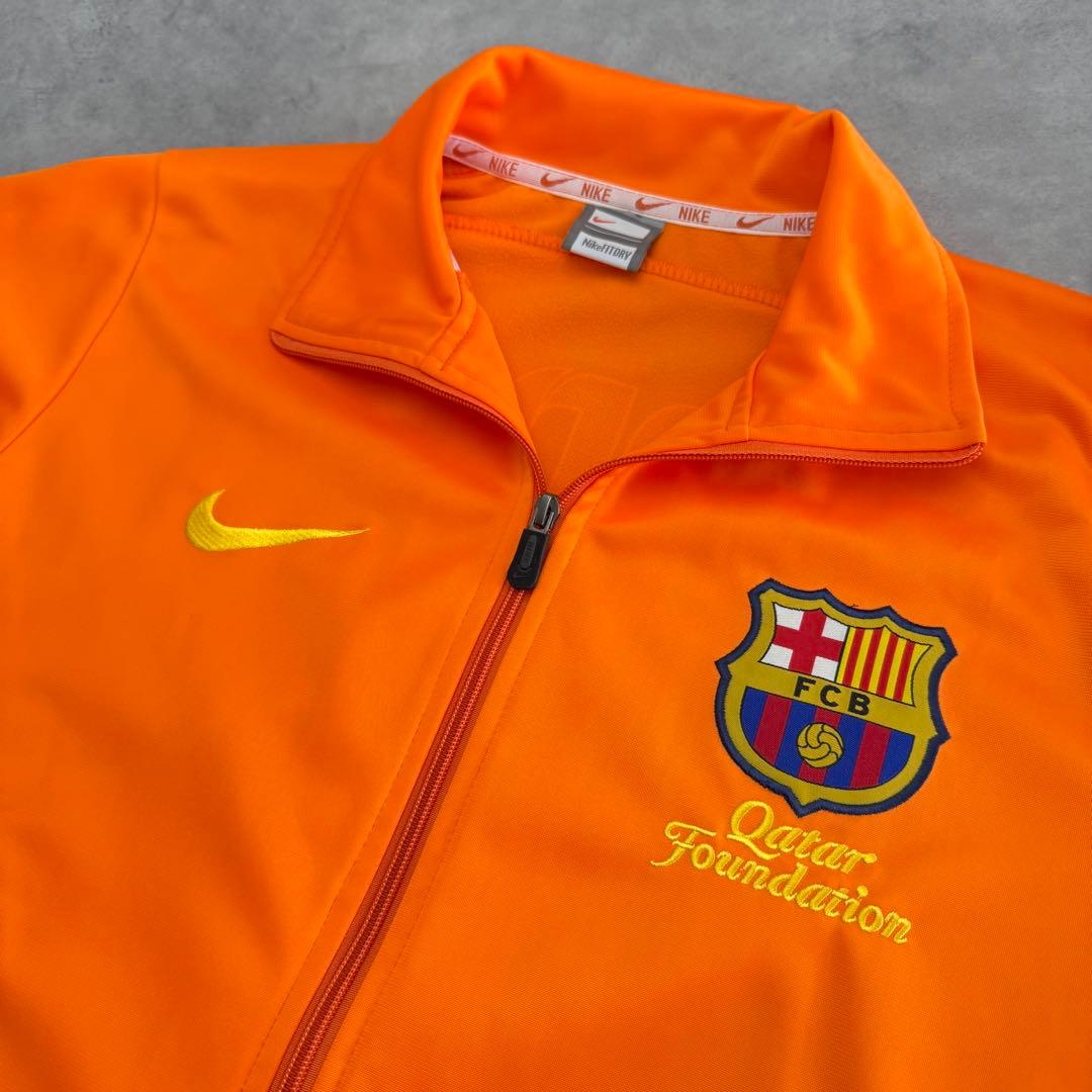 美品00s OLD NIKE ナイキ FCバルセロナトラックジャケット オレンジ