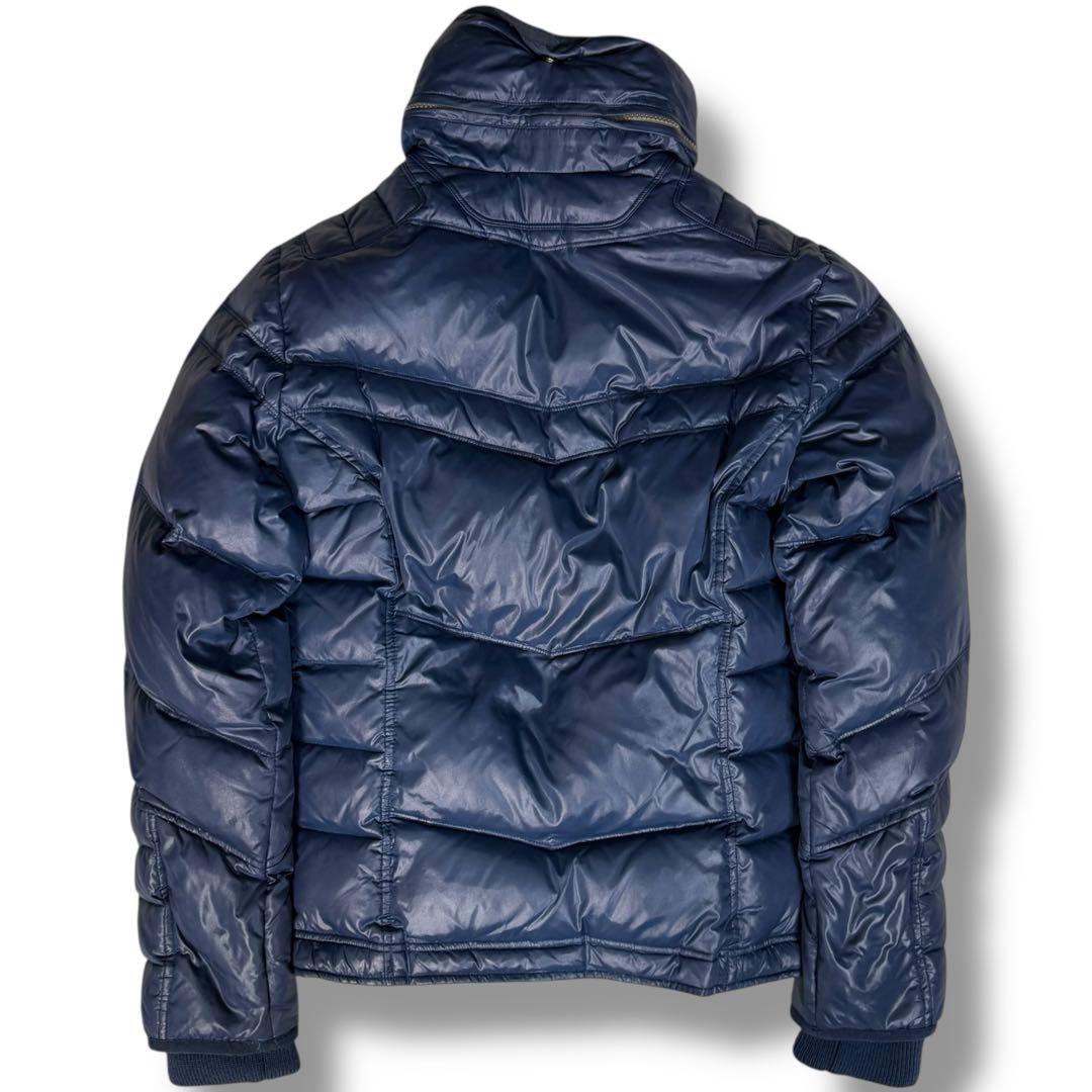 DIESEL ライダースジャケット 2way フード収納 蛇腹 ダウンジャケット