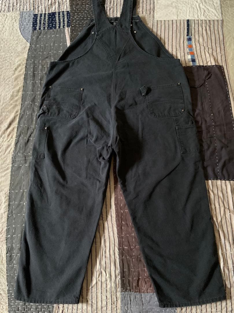 90s 00s carhartt vtg ブラック ダブルニー オーバーオール