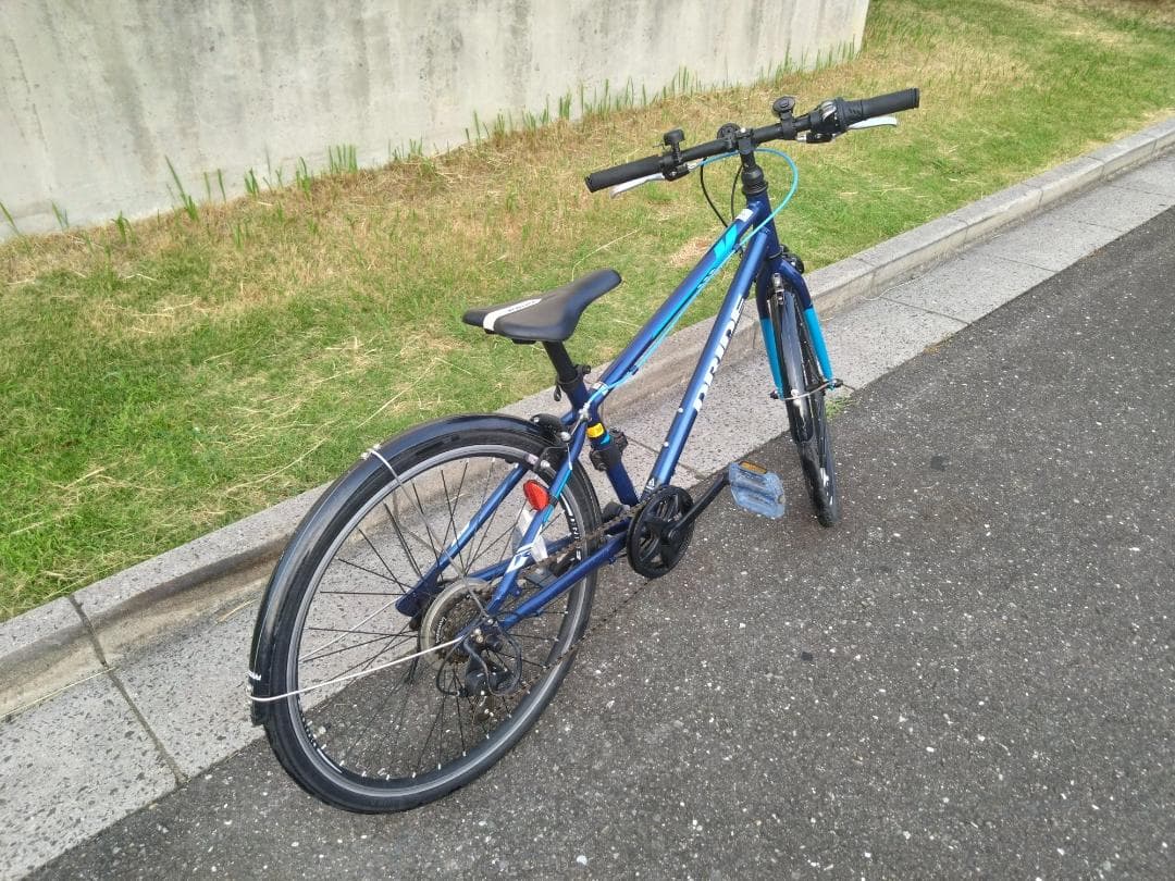 【引き取り・手渡し限定】DRIDE-R サイクル 24インチ ブルー　アルミ