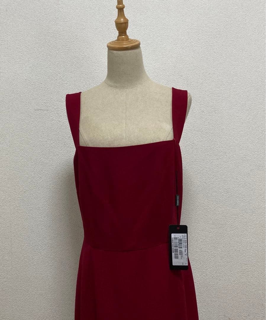 未使用タグ付　ドルチェ＆ガッバーナ　カクテルドレス 46 大きなサイズ　レッド