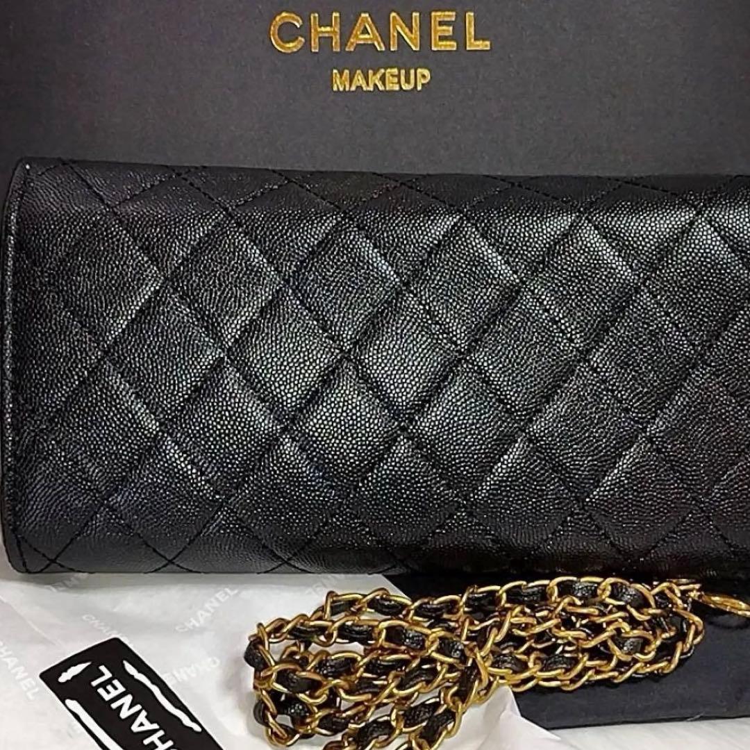 CHANEL ノベルティ チェーンウォレット 長財布 ショルダーバッグ シャネル