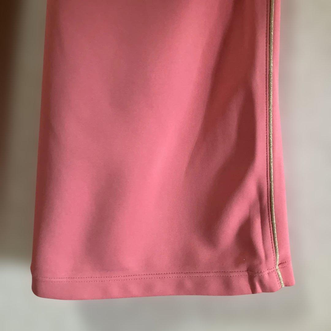 ELLESSE ジャージセットアップ ピンク パンツバックロゴ刺繍 レディースＭ