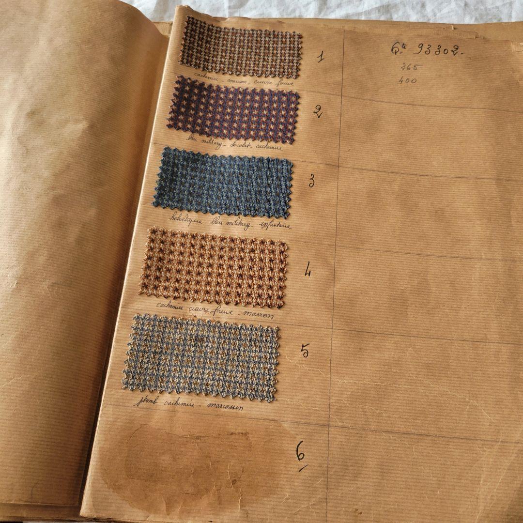 フランス　アンティーク　生地　見本帳