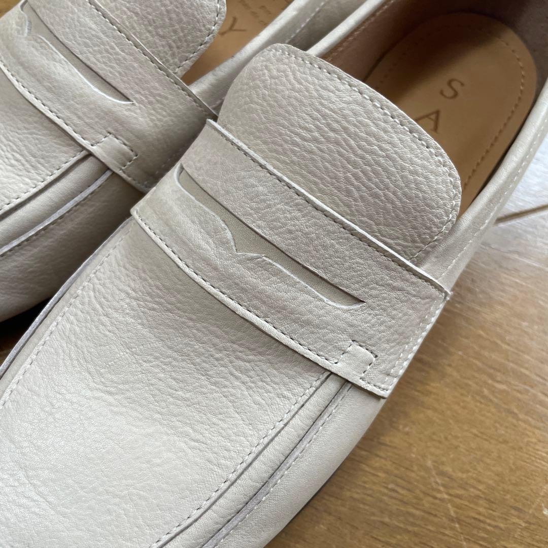 SAYAホワイトレザー ローファー