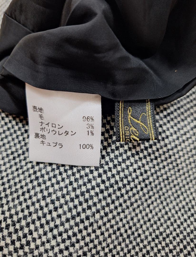 美品(13+) Leilian モノトーンチェックジャンパースカートワンピース