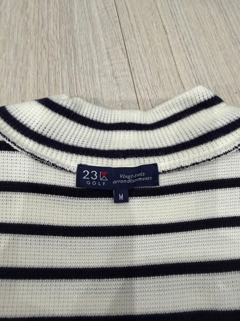 23区 GOLF ボーダー ニット 長袖 メンズ M ゴルフウェア 日本製